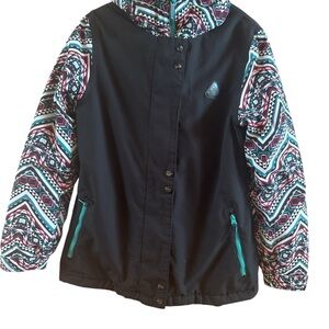 Aperture Woman’s Sz Large Waterproof‎ Full ZipTechnical Snowboard Hooded Jacket